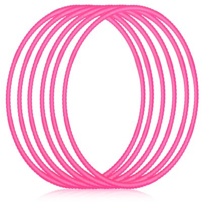 Poen 10 Pcs Exercise Hoop Detachable Adjustable Plastic Toy Colored Hoop Circles Playground Toys for Teens Games Gymnastics Dog Agility Equipment Party Decor, 28 Inch(Rose Red)