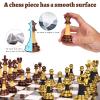 15" Acrylic Chess Sets for Adults Kids with Zinc Alloy + Acrylic Chess Pieces & Portable Folding Wooden Chess Board Travel Tournament Chess Set Strategy Board Game Gift  Chessmen view 3