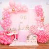 PartyWoo Pearl Pink Balloons 140pcs Different Sizes of 18 12 10 5 Inch Light Pastel Baby Pink Balloon Arch Kit Garland for Girl Baby Shower Princess Gender Reveal Birthday Party Decorations Pink-Z44 view 4