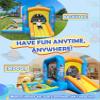 NBSPORT Inflatable Bounce House with Blower for Kids 3-6 y/o, Jumping Castle with Slide, 112x63x67'' Toddlers Bouncer with Ball Pit, Bouncy House for Indoor/Outdoor view 4
