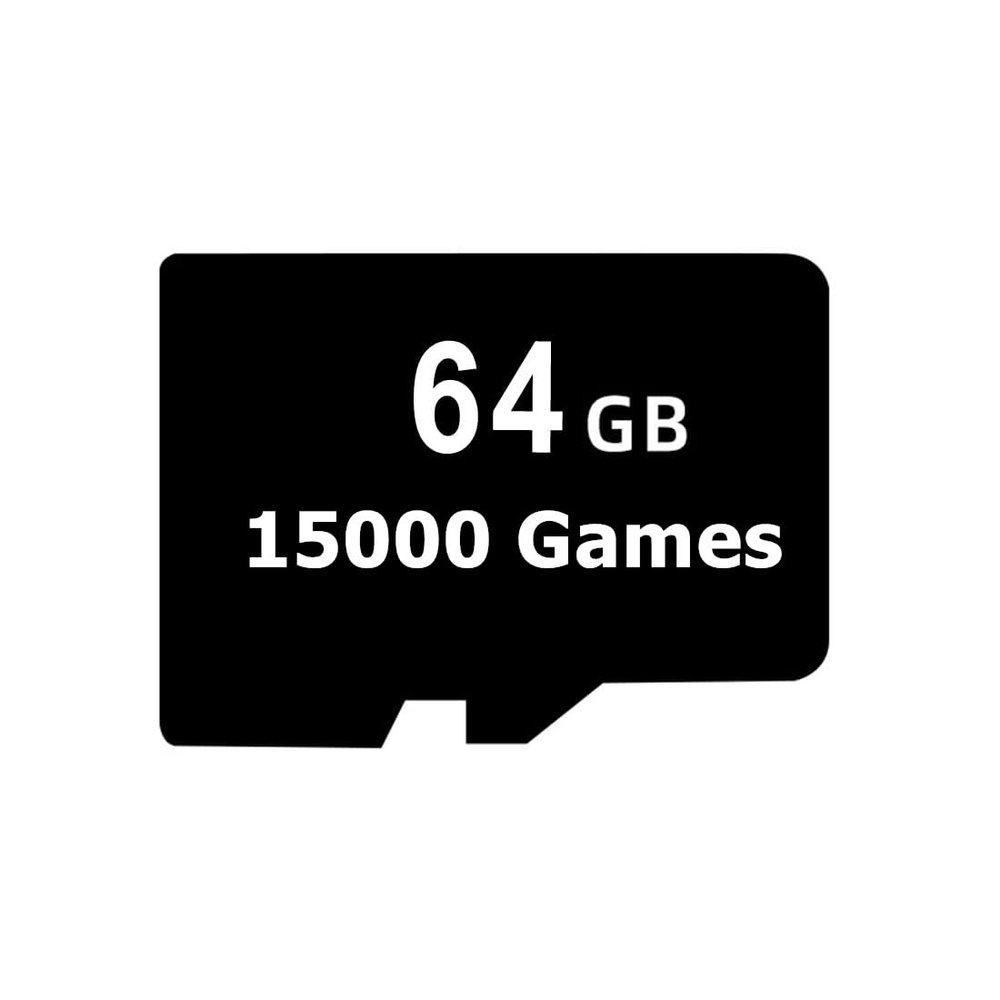 SD Card with Built-in Games for Powkiddy RGB20S Handheld Game Console (SD Card 64G 15000 Games)