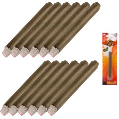 Zugar Land Realistic Looking Fake Stage Puff Cigar (12 Pack) (4.5") Faux Brown Cigar. Looks Like It's lid up.