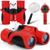 Binoculars for Kids 8x21 High-Resolution Real Optics with Magnifying Glass & Whistle Compass, Kids Binoculars for 3-12 Years Boys and Girls, Best Kids Toys for Outdoor Bird Watching, Hiking, Travel view 1