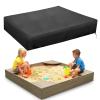 MRWiZMS Sandbox Cover, Lid-60in, 420D Oxford Cloth Waterproof, UV Resistant and Dustproof, Suitable for Children's Sandbox Protection (Black, 60"L x 60"W x 8"H) view 1