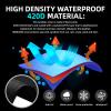MRWiZMS Sandbox Cover, Lid-60in, 420D Oxford Cloth Waterproof, UV Resistant and Dustproof, Suitable for Children's Sandbox Protection (Black, 60"L x 60"W x 8"H) view 2