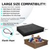 MRWiZMS Sandbox Cover, Lid-60in, 420D Oxford Cloth Waterproof, UV Resistant and Dustproof, Suitable for Children's Sandbox Protection (Black, 60"L x 60"W x 8"H) view 3
