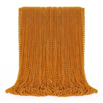 72PCS Mardi Gras Beads, Orange Halloween Beaded Necklace Party Favors, 33" Mardi Gras Bead Necklaces Women Men, Festival Parade Throw Accessories for Mardi Gras Halloween Events Celebrations