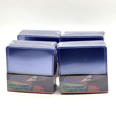 100pcs Lenayuyu 3" x 4" Clear Regular Top Loaders Toploaders 35PT Per Pack Hard Card Holders Standard Size 100ct Thick Action Packed Baseball, Football, Basketball, Hockey, Gaming
