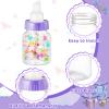 36 Pcs 3.5 Inch Mini Plastic Baby Bottle for Shower Favor - Clear Candy Box Feeding Bottle Decor Gift (Purple) view 3