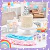36 Pcs 3.5 Inch Mini Plastic Baby Bottle for Shower Favor - Clear Candy Box Feeding Bottle Decor Gift (Purple) view 4