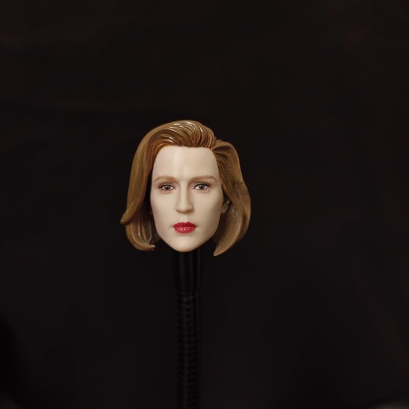 1/6 Scale Female Head Sculpt,Female Agent Plastic Hair Head Carved for 12inch PH TBL JO Soldier Action Figure Collection (L)