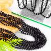 72PCS Mardi Gras Bead Necklace, Halloween Black Bead Necklaces Stuff Accessories, 33" Mardi Gras Beads Necklace Costume, Festival Parade Throw for Halloween Wedding Party Events Supplies Decorations view 2