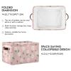 Aslsiy Storage Basket Daisy Spring Daisy Flower Nursery Bins Baby Toys Box Canvas Clothes Shelf Basket Laundry Hamper Gift Basket for Home Closet 2 Pcs view 2