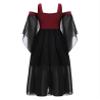 Yruioon Girls Renaissance Medieval Princess Sweetheart Lace Up Dress Victorian Queen Gown Burgundy 6 Years view 4