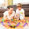 PicassoTiles 60pc Magnetic Tile Race Car Track Set STEM Construction Road Kit Building Blocks for Kids Toddlers Age 3 Plus Educational Travel Toy Sensory Preschool Learning for Boys and Girls PTMR60 view 2