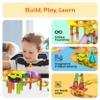 PicassoTiles 60pc Magnetic Tile Race Car Track Set STEM Construction Road Kit Building Blocks for Kids Toddlers Age 3 Plus Educational Travel Toy Sensory Preschool Learning for Boys and Girls PTMR60 view 4