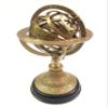 Antique Brass Globe Engraved Armillary Sphere Globe On Black Wooden Base For Home & Office Decor view 4