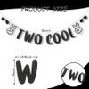 Two Cool Birthday Banner for Boys - Two Cool Second Birthday Party Supplies, 2nd Party Decor,2nd Boys Cake Smash Photo Prop view 2