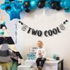 Two Cool Birthday Banner for Boys - Two Cool Second Birthday Party Supplies, 2nd Party Decor,2nd Boys Cake Smash Photo Prop view 3