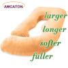 AMCATON 60 Inch Pregnancy Pillow for Sleeping, Extra Large U Shaped Body Pillow, Maternity Pillow for Pregnant Women (Brown) view 2