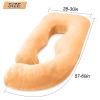 AMCATON 60 Inch Pregnancy Pillow for Sleeping, Extra Large U Shaped Body Pillow, Maternity Pillow for Pregnant Women (Brown) view 3