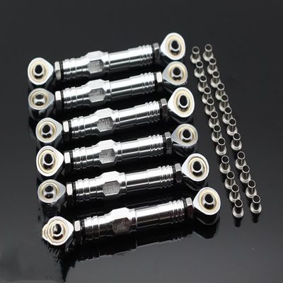 GTBRacing CNC Aluminum Metal Front +Rear Adjustable Suspension Steering Turnbuckle Pull Tie Rod for 1/5 RC Car LOSI DBXL v1.0 Upgrade Part (Silver)
