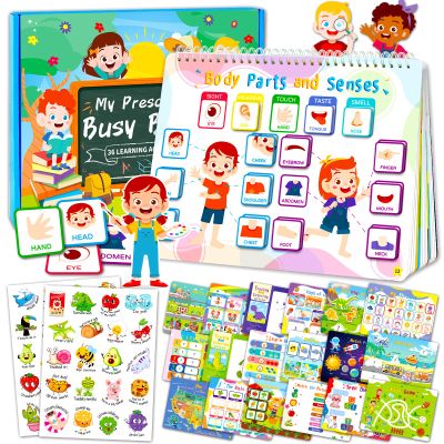 HomSeon 36 Theme Montessori Busy Book for Toddlers 3 and up, Preschool Learning Activities for Kids Kindergaten Educational Toys Tools Autism Pre K Early Learning