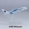 yuanpulalala 1: 400 Passenger Aircraft A380 Aircraft Model 16cm Air Airbus Alloy die-Casting Model Gift view 3