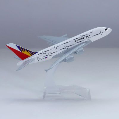 yuanpulalala 1: 400 Passenger Aircraft A380 Aircraft Model 14cm Philippine Airlines Alloy die-Casting Model Gift
