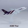 yuanpulalala 1: 400 Passenger Aircraft A380 Aircraft Model 14cm Korean Air Alloy die-Casting Model Gift view 4