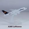 yuanpulalala 1: 400 Passenger Aircraft A380 Aircraft Model 14cm FedEx Air Alloy die-Casting Model Gift view 3