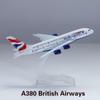 yuanpulalala 1: 400 Passenger Aircraft A380 Aircraft Model 14cm FedEx Air Alloy die-Casting Model Gift view 4