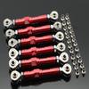 GTBRacing CNC Aluminum Metal Front +Rear Adjustable Suspension Steering Turnbuckle Pull Tie Rod for 1/5 RC Car LOSI DBXL v1.0 Upgrade Part (Red) view 1