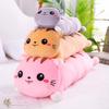 A-Parts Long Stuffed Kawaii Cat Hugging Pillow Plush Body Soft Lumbar Back Cushion Plush Kitten Toy Doll Great Gift for Kids Friend Families view 2