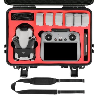 keketoha Hard Case for DJI Mini 4 Pro: IP67 Waterproof Carrying Cases for Mini 4/3 Pro/3 Drone Fly More Combo RC 2/RC Smart Controller | Storage Box for Propellers Accessories (Case Only) (Black)