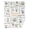 Customized Rhinoceros Baby Blanket with Name Double Layer Soft Plush Minky Baby Blanket Dotted Backing Personalized Baby Blankets for Boys Girls Newborn Toddler Receiving Baby Blanket Boy Girl view 2