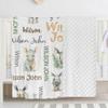 Customized Rhinoceros Baby Blanket with Name Double Layer Soft Plush Minky Baby Blanket Dotted Backing Personalized Baby Blankets for Boys Girls Newborn Toddler Receiving Baby Blanket Boy Girl view 3