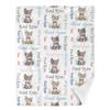 Customized Wolf Baby Blanket with Name Double Layer Soft Plush Minky Dotted Backing Personalized Baby Blankets for Boys Girls Newborn Toddler Receiving Baby Blanket Boy Girl view 2