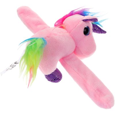 Abaodam Animal Slap Bracelet Unicorn Slap Bracelet Plush Stuffed Animal Hugger Snap Wrist Band for Kids Birthday Party Toy