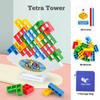 Tetra Balancing Stacking Tower Toys, 48PCS Board Games for Kids & Adults, 2 players Balance Game Team Building Blocks STEM Toy with Storage Bag, Boys Girls Gifts, Perfect for Family, Parties, Travel view 2