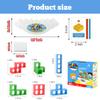 Tetra Balancing Stacking Tower Toys, 48PCS Board Games for Kids & Adults, 2 players Balance Game Team Building Blocks STEM Toy with Storage Bag, Boys Girls Gifts, Perfect for Family, Parties, Travel view 3