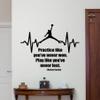 Practice Like You've Never Won Play Like You've Never Lost Jumpman Wall Decal Vinyl Sticker Basketball Quote Sign Wall Decor Player Poster Wall Art Mural Stencil Kids Room Print 2476 view 1