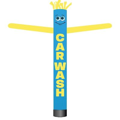 Car Wash Blue and Yellow Advertisement Inflatable Tube Man Guy 20ft Air Dancer Body Only Without Air Blower