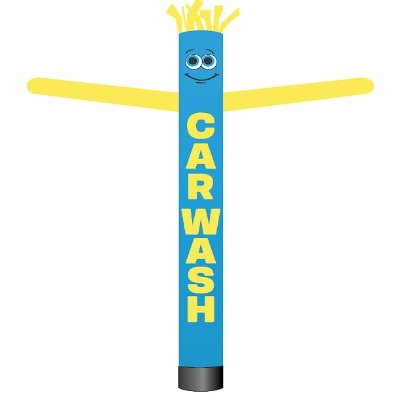 Car Wash Blue and Yellow Advertisement Inflatable Tube Man Guy 20ft Air Dancer Body Only Without Air Blower