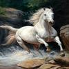 1000 Piece Adult Puzzle, White Horse Running, Puzzle Educational Gift, Room Decor or Wall Decor Exercise Willpower Relaxation Birthday Gifts view 1