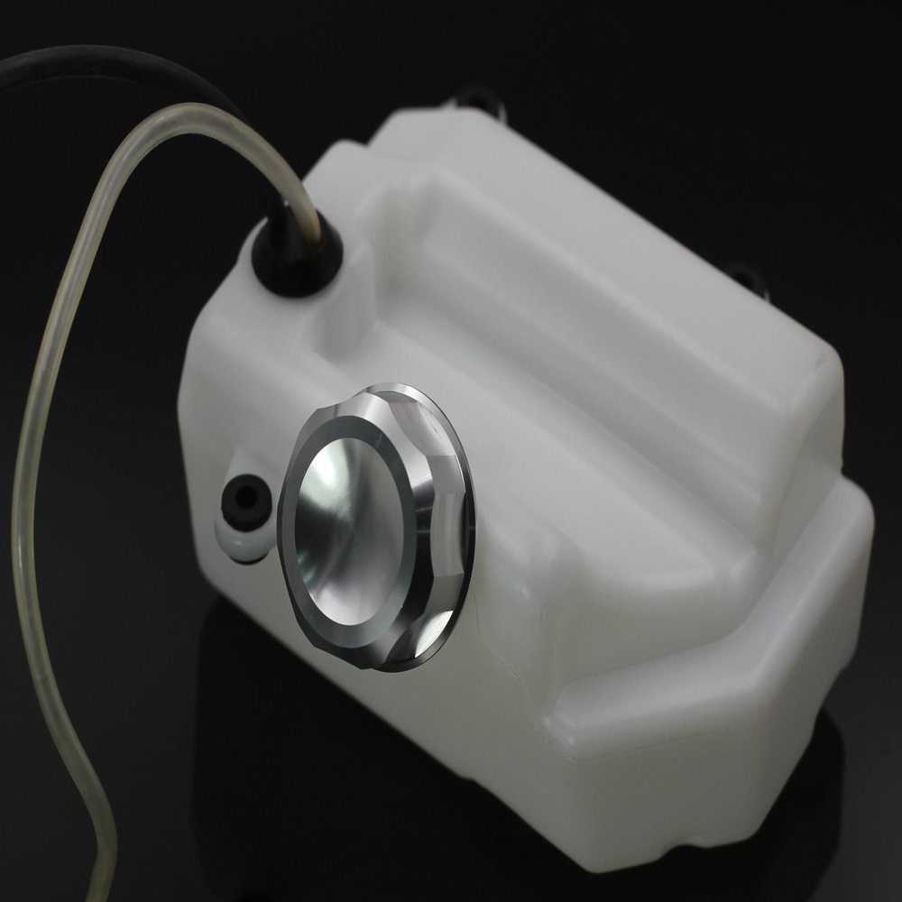 GTBRacing Petrol Fuel Gasonline Plastic Tank with Metal Cap for 1/5 RC Car HPI km rv baja 5b ss 5t 5sc Part (With Silver Cap)