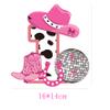 Pink Glitter Disco Cowgirl 1st Birthday Cake Topper & Party Decorations view 2