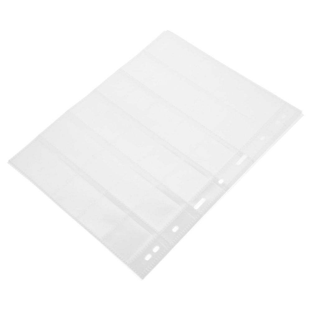 Alipis 10sheets Coin Stamp Album Pages Transparent Coin Collection Book Inserts for Stamp Holders Smooth Design for Easy Viewing for Collectors and Giving