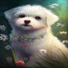 1000 Piece Adult Puzzle, Flower Bush White Dog, Puzzle Educational Gift, Room Decor or Wall Decor Exercise Willpower Relaxation Birthday Gifts view 1