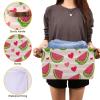 Aslsiy Storage Basket Cute Watermelon Slice Nursery Bins Stripe Baby Box Canvas Clothes Shelf Basket Laundry Hamper Gift Baskets for Home Closet 1 Pcs view 3
